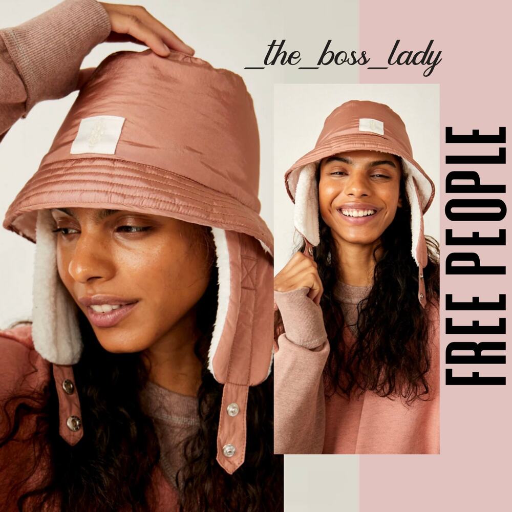 Free People sherpa bucket hat gorpcore reversible